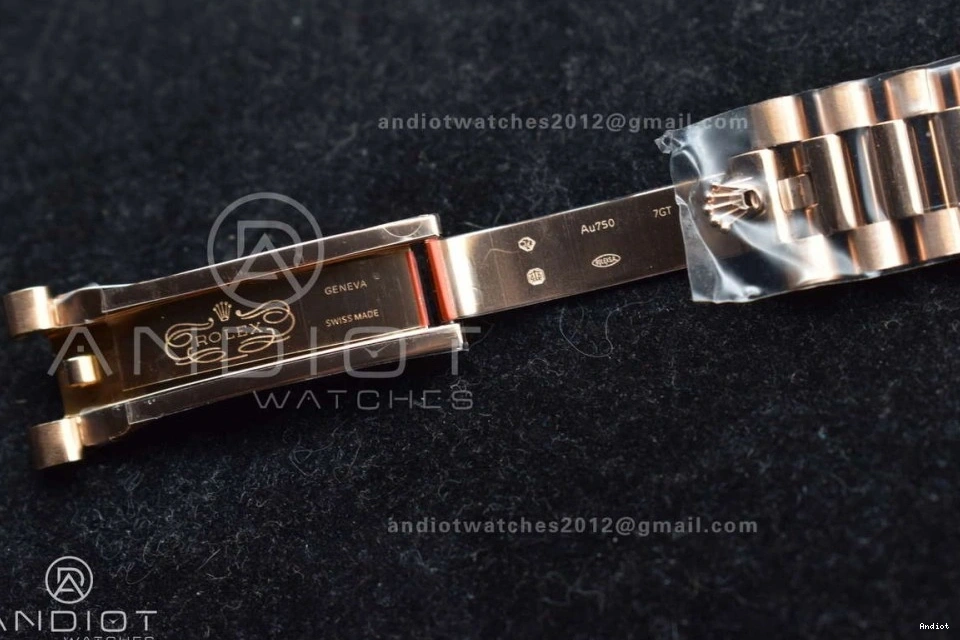 40 904L On Meteorite Steel President Markers A3255 RG Crystal Bracelet DayDate Dial JDF 0129